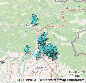 Mappa Via delle Roste, 33013 Gemona del Friuli UD, Italia (10.622)