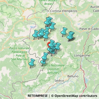Mappa Via Andrea Brustolon, 32027 Taibon Agordino BL, Italia (10.151)
