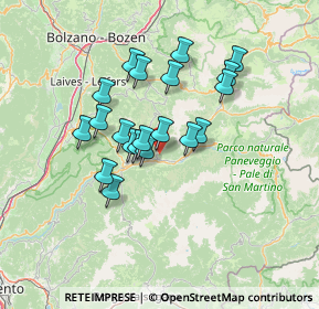 Mappa 38038 Tesero TN, Italia (10.9275)