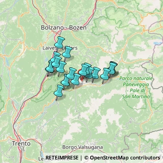 Mappa Via Costa dei Salici, 38033 Cavalese TN, Italia (9.0855)