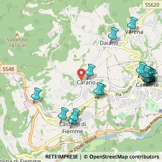 Mappa Via Salita al Doss, 38033 Carano TN, Italia (1.3975)