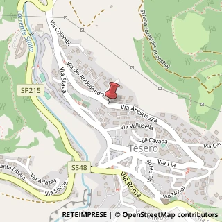 Mappa Via Arestiezza,  12, 38038 Tesero, Trento (Trentino-Alto Adige)
