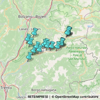 Mappa 38038 Tesero TN, Italia (10.0535)