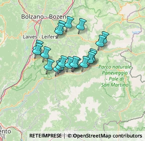 Mappa 38038 Tesero TN, Italia (9.8135)