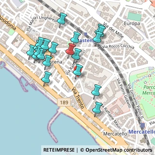 Mappa Via Loria Vincenzo, 84129 Salerno SA, Italia (0.274)