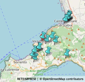 Mappa Via Canale, 80069 Vico Equense NA, Italia (4.069)