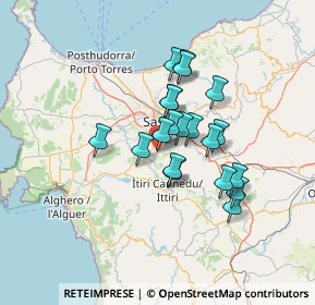 Mappa Via Ossi, 07049 Usini SS, Italia (11.0285)