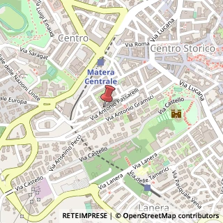 Mappa Via Antonio Passarelli, 50, 75100 Matera, Matera (Basilicata)