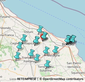 Mappa Via Martiri di Kindù, 72019 San Vito dei Normanni BR, Italia (15.36684)