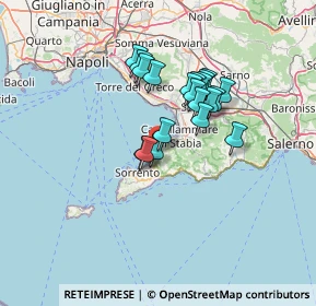 Mappa Via Santa Sofia, 80069 Vico Equense NA, Italia (11.0235)