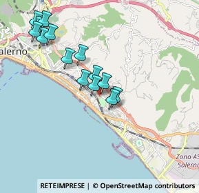 Mappa Viale Salvo D'Acquisto, 84133 Salerno SA, Italia (1.97857)