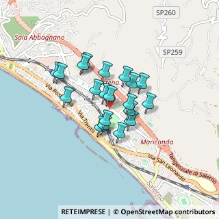 Mappa Via Mattia Limongelli, 84132 Salerno SA, Italia (0.653)