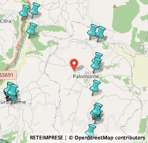 Mappa Via Fontana, 84020 Palomonte SA, Italia (3.251)