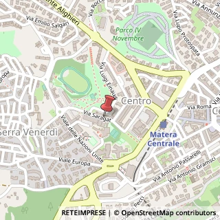 Mappa Via Giuseppe Saragat, 18, 75100 Matera, Matera (Basilicata)