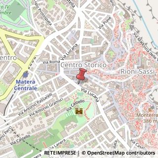 Mappa Via Luigi Lavista,  18, 75100 Matera, Matera (Basilicata)
