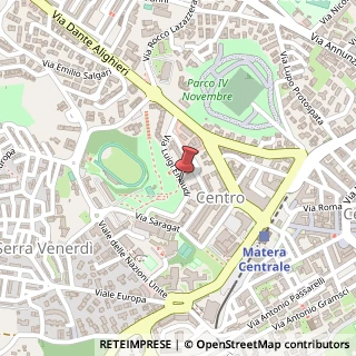 Mappa Via Luigi Einaudi, 12, 75100 Matera, Matera (Basilicata)