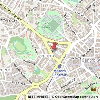 Mappa Via Ugo La Malfa, 72, 75100 Matera, Matera (Basilicata)
