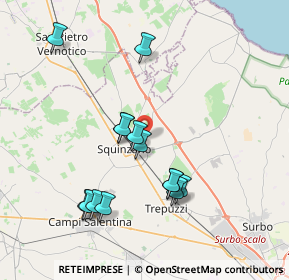 Mappa Via degli Elettricisti, 73018 Squinzano LE, Italia (4.01786)