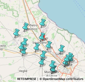 Mappa Via degli Elettricisti, 73018 Squinzano LE, Italia (9.78)