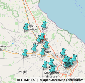 Mappa Via degli Elettricisti, 73018 Squinzano LE, Italia (9.8645)