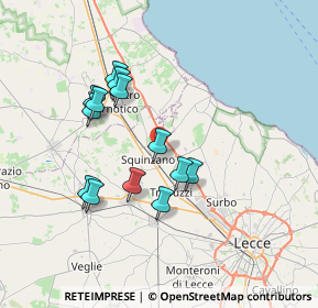 Mappa Via degli Elettricisti, 73018 Squinzano LE, Italia (6.92692)