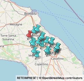 Mappa Via degli Elettricisti, 73018 Squinzano LE, Italia (10.092)