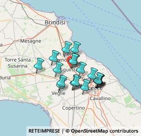 Mappa Via Cellino, 73018 Squinzano LE, Italia (10.737)