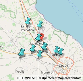 Mappa Unnamed Road, 73018 Squinzano LE, Italia (6.76231)