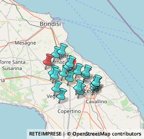 Mappa Unnamed Road, 73018 Squinzano LE, Italia (10.536)