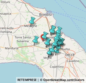 Mappa Via Frassaniti, 72025 San Donaci BR, Italia (10.48)