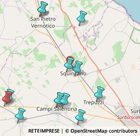 Mappa Via Moretto, 73018 Squinzano LE, Italia (5.78385)