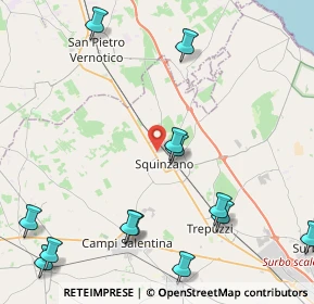 Mappa Via Moretto, 73018 Squinzano LE, Italia (6.01615)
