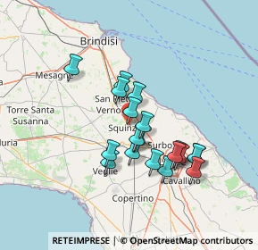 Mappa Via Moretto, 73018 Squinzano LE, Italia (12.64895)