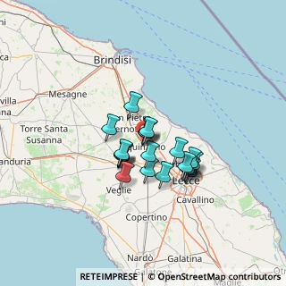 Mappa Via S. Pio X, 73018 Squinzano LE, Italia (9.941)