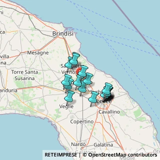 Mappa Via Volturno, 73018 Squinzano LE, Italia (10.981)