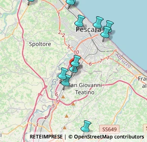 Mappa Via Tiburtina Valeria 386 Auchan, 65128 Pescara PE, Italia (4.53917)