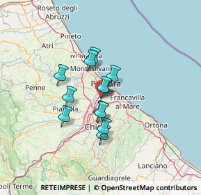 Mappa Via Tiburtina Valeria 386 Auchan, 65128 Pescara PE, Italia (9.39167)