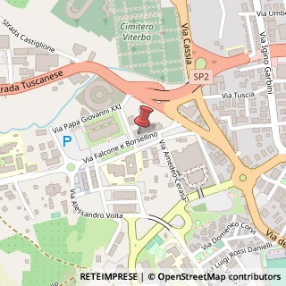 Mappa Via Falcone e Borsellino, 37, 01100 Viterbo, Viterbo (Lazio)