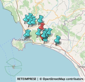 Mappa Strada Provinciale Valmarina, 58011 Capalbio GR, Italia (9.87667)