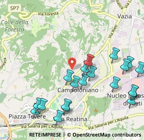 Mappa Via Sestilio Montanelli, 02100 Rieti RI, Italia (1.2615)