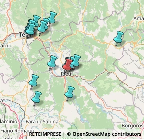 Mappa Via Sestilio Montanelli, 02100 Rieti RI, Italia (17.131)