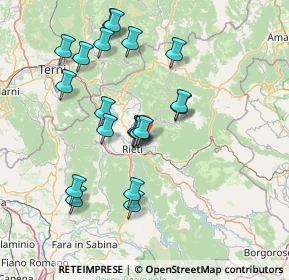 Mappa Via Sestilio Montanelli, 02100 Rieti RI, Italia (15.024)