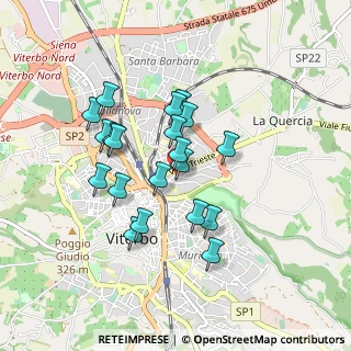 Mappa Via Monfalcone, 01100 Viterbo VT, Italia (0.7825)