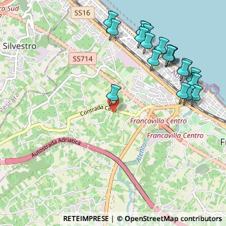 Mappa Contrada Cetti, 66023 Francavilla al Mare CH, Italia (1.3725)