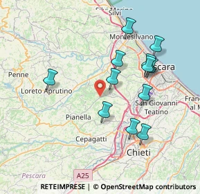 Mappa Contrada Valle Pelilla, 65010 Pianella PE, Italia (7.54583)