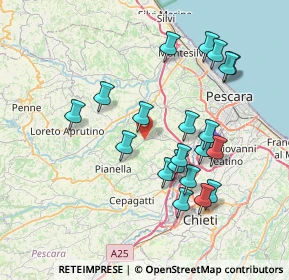 Mappa Contrada Valle Pelilla, 65010 Pianella PE, Italia (7.6845)