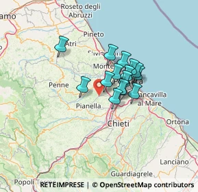 Mappa Contrada Valle Pelilla, 65010 Pianella PE, Italia (8.93733)