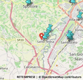 Mappa Via Metauro, 65010 Spoltore PE, Italia (2.8875)