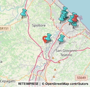 Mappa Via Metauro, 65010 Spoltore PE, Italia (4.8775)