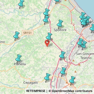 Mappa Via Perugia, 65019 Pianella PE, Italia (6.631)